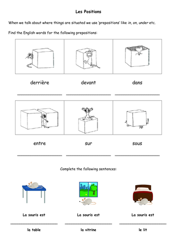 Prepositions - WORKSHEET