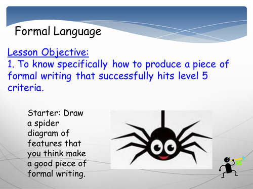 Formal Writing Lesson that Uses X Factor