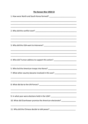 Printables Korean War Worksheet korean war worksheet davezan bloggakuten