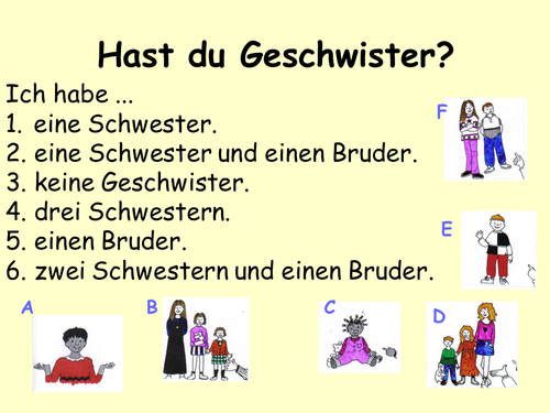 Hast du Geschwister? | Teaching Resources