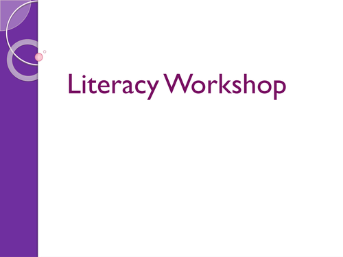 Literacy Workshop for Parents