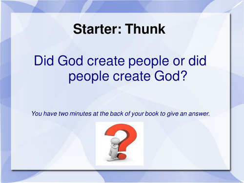 Thunk - Is God man made?