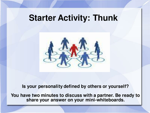 Thunk-Who is in charge of forming your personality