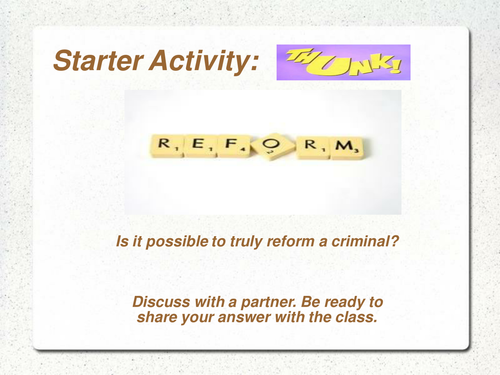 THUNK - Can criminals truly reform?