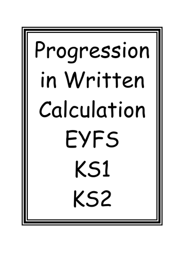 Progression in teaching maths written calculations