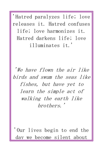 Martin Luther King Quotes Poster