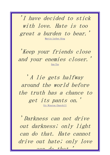 Famous quotes various