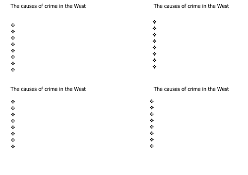 KS4 School's History Project The American West