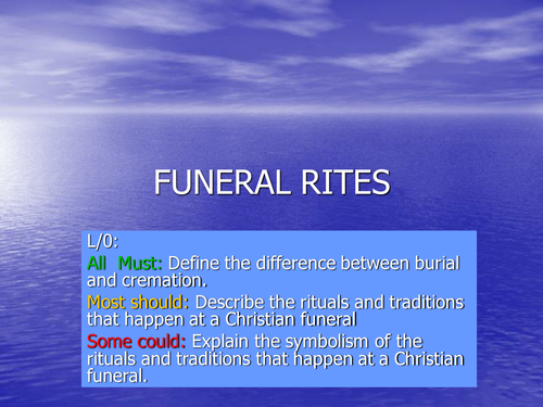 Christian Funeral Rites Powerpoint