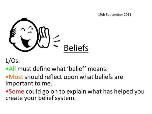Powerpoint on students' own belief system