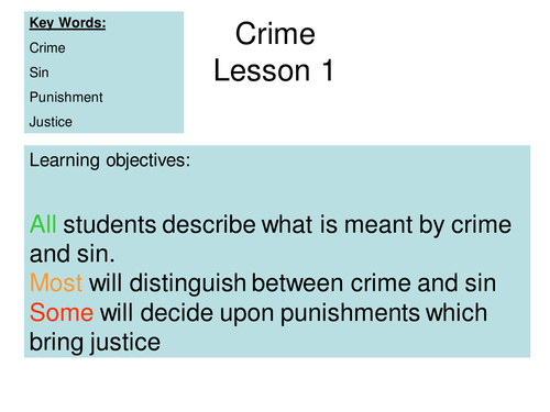 Crime and Sin PowerPoint