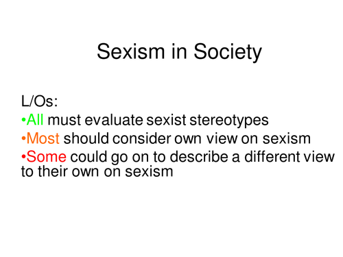 Sexism in Society PowerPoint