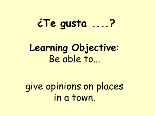 Te gusta with places in a town