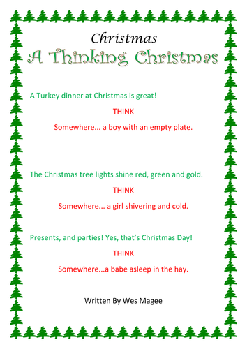 Christmas Poetry Poem and Resources
