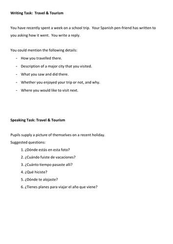 Controlled Assessment - Travel & Tourism