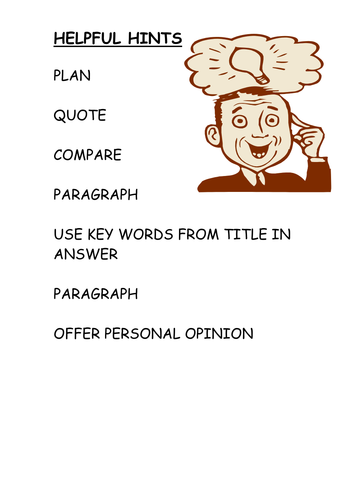 Poetry essay comparison: helpful hints