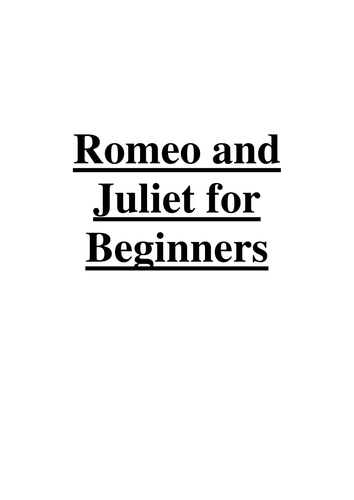 Romeo and Juliet - simple for a Quick Performance