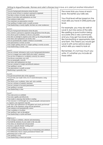 Assignment Workbook Romeo in Love or Infatuated?