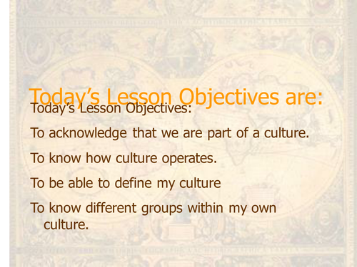 Lesson Powerpoint on Culture - What is Culture?