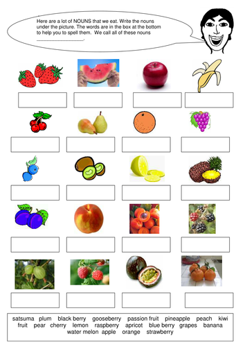 Nouns Fruit types