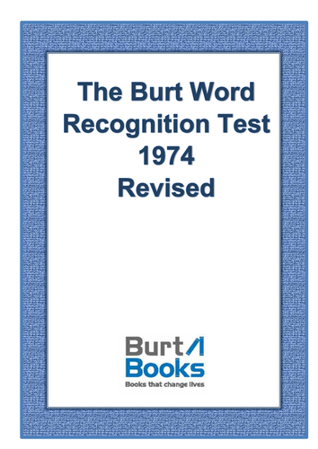 BURT WORD RECOGNITION TEST