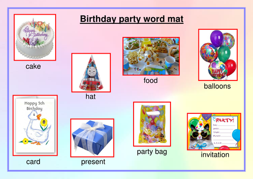 worksheet birthday vocabulary happy word Resources  by Teaching  Birthday munkeemoo mat party