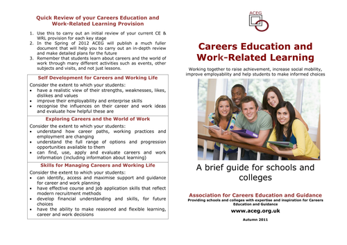 ACEG Quick Guide to Careers Provision