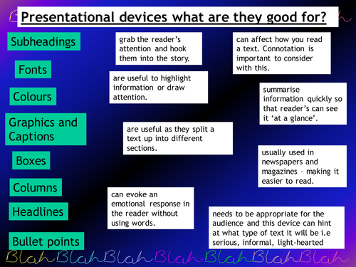 Non-fiction preparation - language analysis