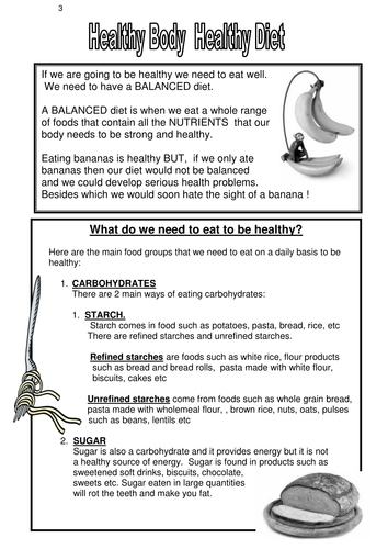 Unit 9b Fit and Healthy 1 Fact sheet and exercise.