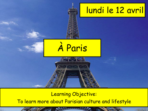 A Paris - CULTURAL LESSON ON PARIS