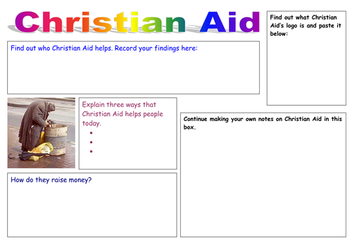 Christian Aid Poster Task