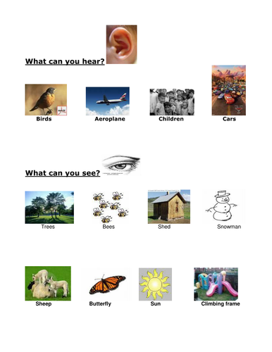 Sensory Walk tick sheet