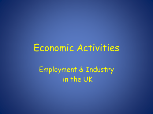 Common Entrance - Economic Activities