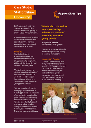 Case Study of Staffordshire University