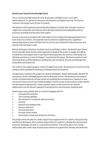 Berwick upon Tweed Case Study