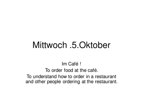 Ordering food at the cafe