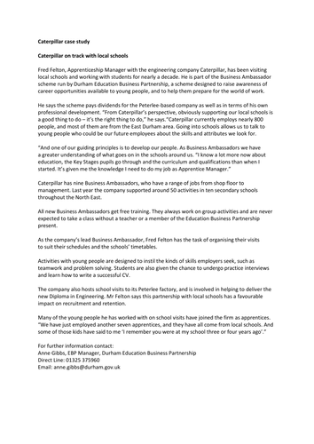 Caterpillar Case Study