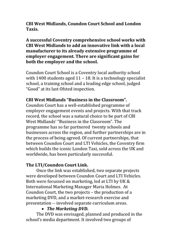 CBI West Midlands Case Study