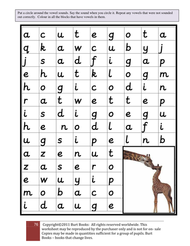 PHONICS RECOGNISING VOWEL AND CONSONANTS