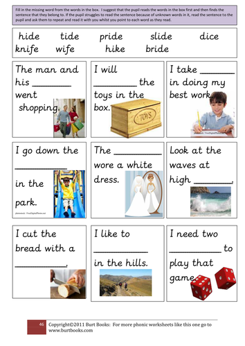 PHONICS Split digraph IE