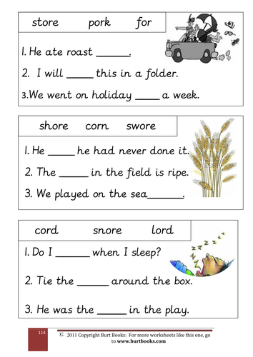 worksheet phonics or sound.  coreenburt Resources Teaching PHONICS  The OR by