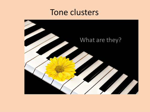 Composing made easy. Tone clusters