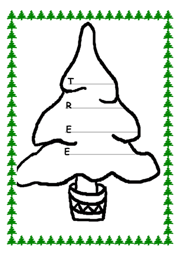 Christmas Tree Acrostic Poem Template by kmed2020 - Teaching Resources ...