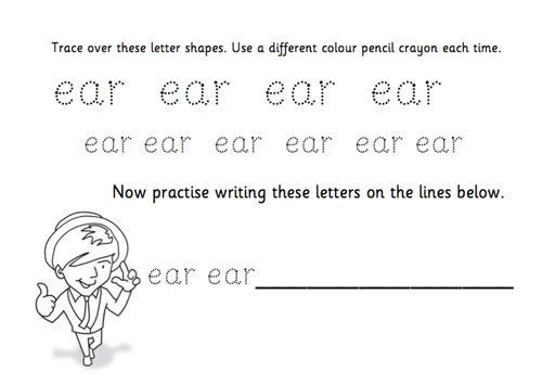 TES Phonics Does Handwriting - ear