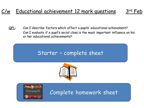 Education - 12 mark questions