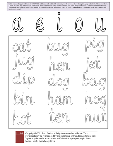 PHONICS RECOGNISING THE VOWEL SOUNDS.