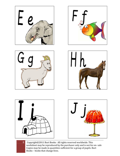 SOUNDS OF THE ALPHABET PICTURE CARDS 2.