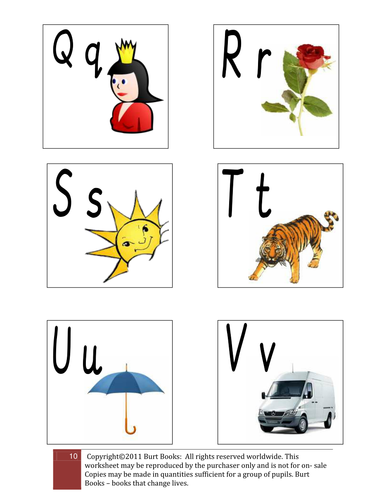 SOUNDS OF THE ALPHABET PICTURE CARDS 4.