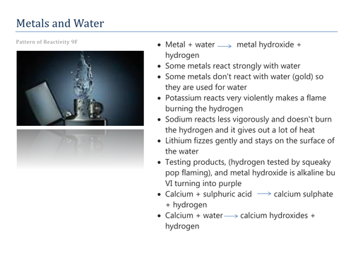 Metals and Water