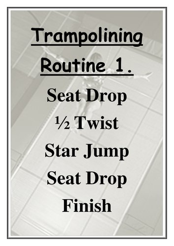 Trampolining Routine Assessment Sheets